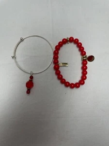 Orange Rot Mode Armband Weihnachten Konvolut, Dangle Bead Charm, Limited Bead  - Bild 1 von 4