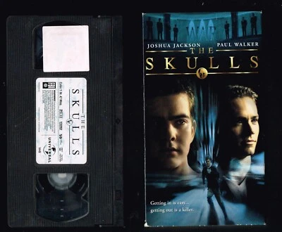 The Skulls  Horror, Paul Walker Joshua Jackson Hill Harper VHS - Imagem 1 de 2