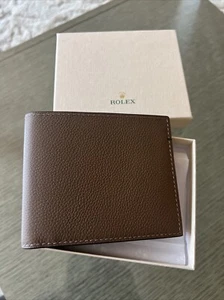 Rolex Cartera Plegable Cuero NUEVO EN CAJA - RARO Color Pizarra - Imagen 1 de 5
