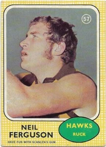 1970 Scanlens (57) Neil FERGUSON Hawthorn ::/ - Imagen 1 de 2