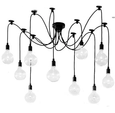 Industria Edison Fixtures 6/8/10/12 Heads Chandelier Pendant Ceiling Light Lamp
