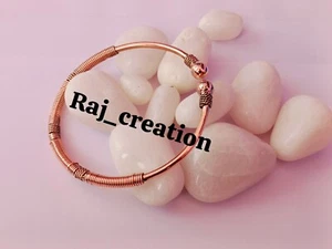Handmade Copper Wire Wrapped Open Bangle Bracelet – Vintage Boho Style | Raj Cre - Picture 1 of 4