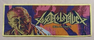 Toxic Holocaust Hell On Earth Yellow Border Strip Woven Patch 8 Inches Wide - Picture 1 of 1