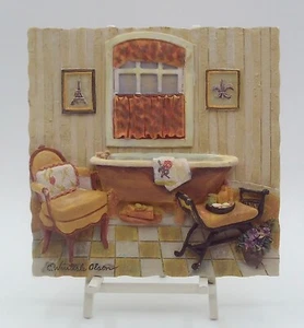 C. Winterle Olson Künstler Badezimmer Wandrelief 5,5" Quadratisch Lot #2 - Bild 1 von 5