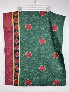 Vintage Kissenbezug Paar passt 20"X25" Kissen Schmucktöne grün burgund gold - Bild 1 von 9