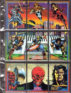 PRISTINE NEVER BEEN USED 1993, SKYBOX, MARVEL 9 CARD SCENE SET, CARDS 91-99 - Picture 1 of 2