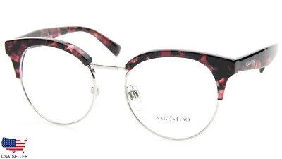 NEW VALENTINO VA 3015 5032 DARK PINK HAVANA EYEGLASSES 49-18-140 B45mm Italy — 第 1/4 张图片
