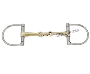 D Ring Snaffle Bit Horse Riding Double Jointed Lozenge Fat Stainless Steel New - Picture 1 of 3