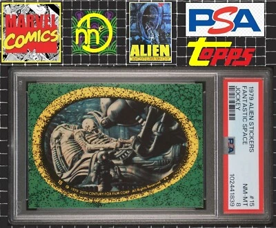 1979 Topps Alien Sticker - 15 Fantastic Space Jockey - PSA 8 NM-MT - Image 1 of 4