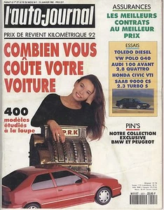 L'AUTO JOURNAL 1992 n°1 Toledo Diesel, VW Polo, Audi 100, Honda Civic - Imagen 1 de 1