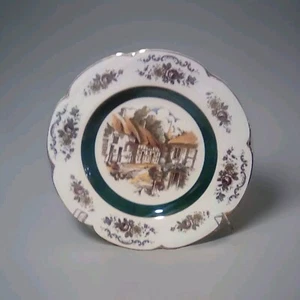 Set of 4 Ascot Service Plate Wood & Sons England Alpine White Different Scenes - Picture 1 of 18