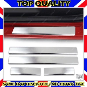 Chrome Door Sill Protector / Kick Plate 4dr S.STEEL For Jaguar XF 2008 to 2015 - Picture 1 of 7