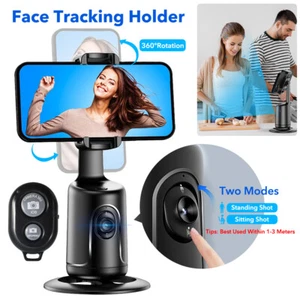 360° Auto Face Tracking Tripod w/ Remote Smart Selfie Stick Camera Phone Holder - Picture 1 of 19
