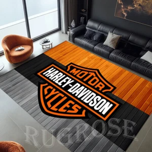 Harley Teppich, Biker Teppich, Biker Geschenk, Motorrad Flächenteppich, Wohndeko Teppich, Legend Rug - Bild 1 von 11