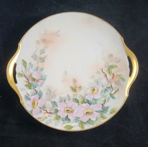 VTG Hand Painted Tirschenreuth Tidbit Serving Platter Flowers Porcelain Bavaria - Picture 1 of 6