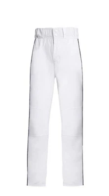 NWT Youth Adidas Icon Baseball Pants White w/ Navy Blue Piping Long sz Medium - Image 1 of 4