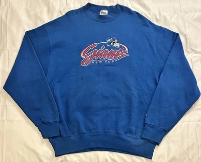Suéter De Colección New York Giants Para Hombres XL NFL Fútbol Jugador Profesional Cuello Redondo Años 90 Foto 1 de 4
