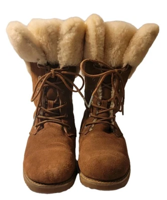 EMU Australia Shoreline Mujer Talla 8 Cuero Marrón Gamuza Impermeable Piel de Oveja Foto 1 de 4