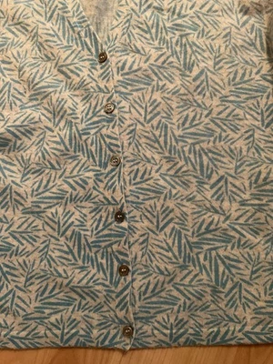 NEW PURE COLLECTION 100% CASHMERE CARDIGAN GREY WITH TURQUOISE LEAVES SIZE UK 12 - Image 1 of 4