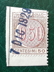 ITALY 1929 50c Used Tassa di Bollo Scambi Commerciali on Piece F 8844 - Picture 1 of 2
