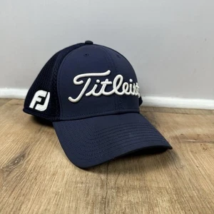 Titleist Golf Pro V1 FJ Footjoy Flex Fitted Large-XL Hat Cap Navy Blue - Picture 1 of 7