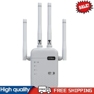 1200Mbps WiFi Repeater 4 External Antennas 5GHz & 2.4GHz Dual-Band WiFi Enhancer - Picture 1 of 14