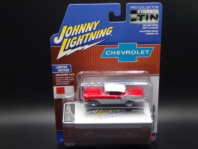 2025 JOHNNY LIGHTNING 1958 CHEVROLET IMPALA RED TIN R2 VS A NO 3 1:64 - Image 1 of 4