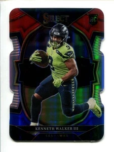 Panini Select 2022 rojo y azul Prizm troquelado #2 Concourse Kenneth Walker III🏈 RC - Imagen 1 de 3