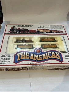 Bachman The American N Scale Electric Train Set. 4-4-0 Steam Locomotive - Picture 1 of 18