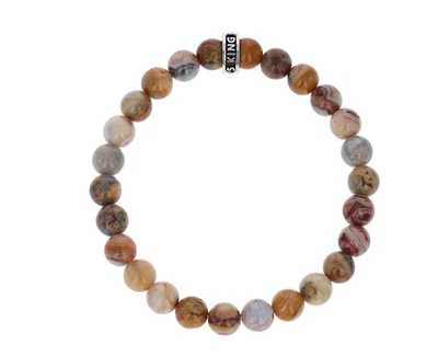 KING BABY K40-5804JPR Jaspe 8 mm Pulsera de Cuentas con Logo Anillo 7.5" Foto 1 de 2