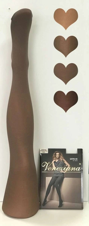 Edel Elegant Modisch Strumpfhose Veneziana Satin 40Den Matt Brauntöne