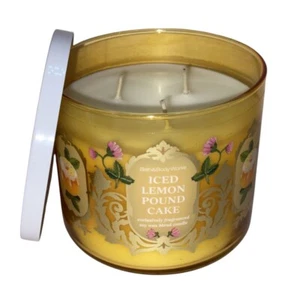 NEW Bath & Body Works 3 Wick Candle ICED LEMON POUND CAKE, 14.5 OZ - Picture 1 of 1