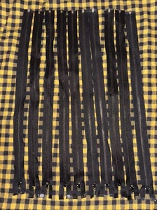 10 Stück Neu Black Robin 18" Reißverschluss Metall Zähne trennen - Bild 1 von 8