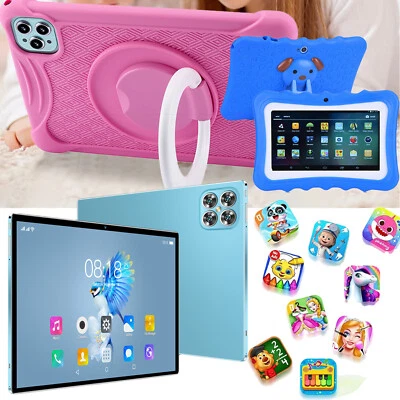 10" WIFI Kids Tablet Android 12 Tablets Pad 32G 64GB HD Quad-Core w/ Dual Camera - Image 1 of 4