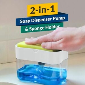 2 in1 Kitchen Liquid Soap Pump ABS Sponge Holder for Kitchen Dish Soap Dispenser