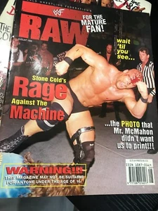 WWF WWE RAW Magazine AUGUST 1998 Billy Steve Austin Cover + Poster  - Picture 1 of 3