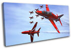 Raf Planes Red Arrows Transportation Single Toile Murale Art Photo Print