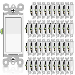 3 Way Wall Light Switch Self-Grounding Residential Commercial Grade UL 40Packs - Picture 1 of 9