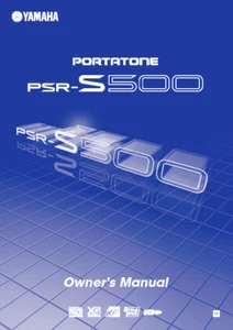 Yamaha PSR-S500 Instruction Manual: 122 Pages & Protective Covers! - Imagen 1 de 2