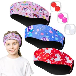 3 Pcs Swimming Headband Swimmers Ear Band for Kids Adults Surfing Bathing - Picture 1 of 6