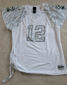 NFL Womens Green Bay Packers Jersey, White, Medium Bling Number 33 - Picture 1 of 4