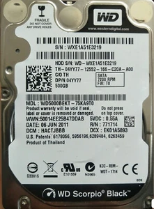 Western Digital 500GB WD5000BEKT 7200RPM SATA 2.5" Laptop HDD Hard Disk Drive - Afbeelding 1 van 3