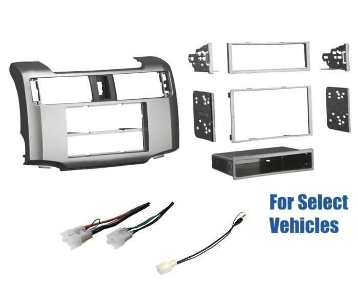 Silver Car Stereo Radio Dash Wire Kit Combo for some 2014-2019 Toyota 4 Runner - Image 1 of 1