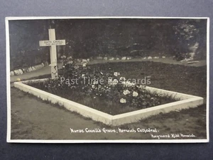 Norfolk NORWICH CATHEDRAL Nurse Cavells Grave - Old RP Postcard by Hayward Kidd - Picture 1 of 2