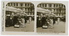 Stereo France, Nice, Le march en hiver, Cours Saleya, circa 1920 Vintage stereo