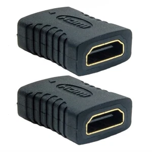 2x HDMI Female to Female Coupler Coupling Adapter Cable Connector 4K 1080p Gold - Picture 1 of 3