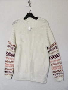 Maurices Damen M weiß Strick Cardigan Pullover Pulli 1 lockerer Faden - Bild 1 von 8