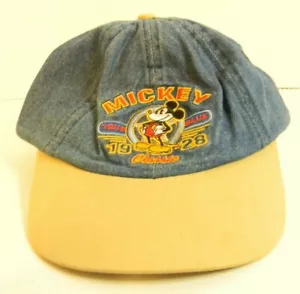 Disney World Mickey Mouse 1928 Gorra de Béisbol Ajustable Gorra Jean Sombrero Ajustable - Imagen 1 de 3
