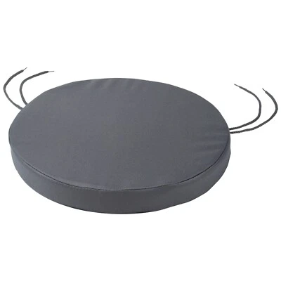 SOFTILLO WATERPROOF Round Chair Cushion Seat Pads OUTDOOR Garden Bistro Circular GRAPHITE