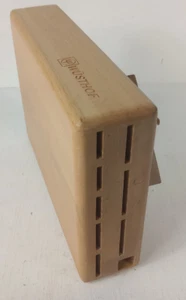 Wusthof Swivel Mounted Wooden Knife Block 10" x 8" x 3.5" Slim - Picture 1 of 5